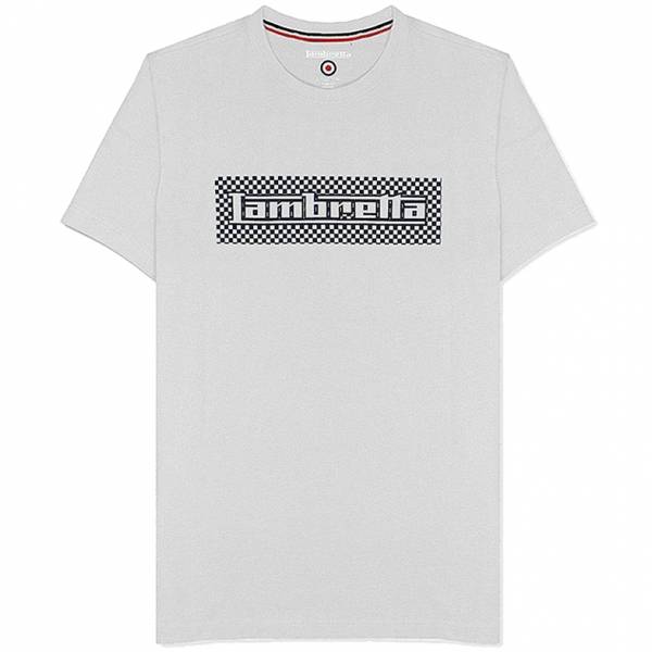 Lambretta Two Tone Box Hombre Camiseta SS0164-BLANCO
