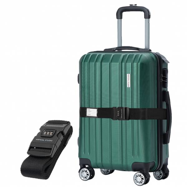 VERTICAL STUDIO &quot;Silkström&quot; 20&quot; Maleta de cabina verde incluye correa de equipaje GRATIS