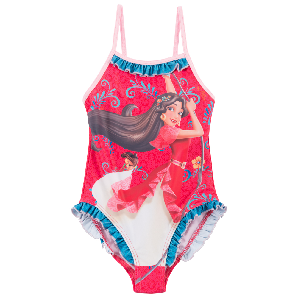 Girls Official Licensed Disney Moana Pink Swimwear Swimsuit Swimming Costume 