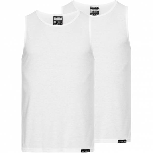 MONT EMILIAN &quot;Ajaccio&quot; Men Vest Pack of 2 white