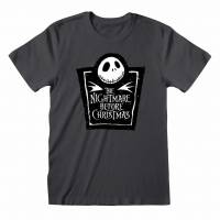 Nightmare Before Christmas Logo Square Men T-shirt NBX004105TSC