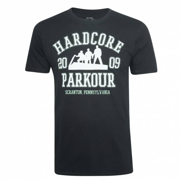 LA OFICINA Hardcore Parkour Hombre Camiseta UNMTS033BLK