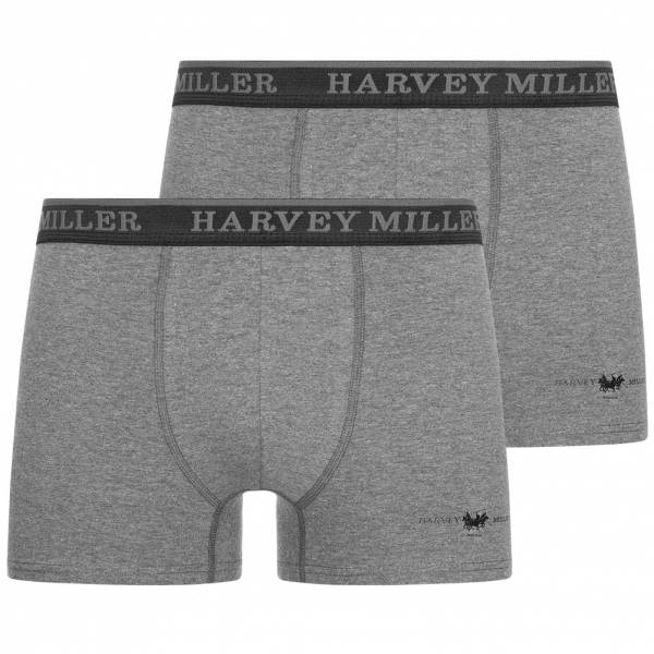 Harvey Miller Polo Club Herren Boxershorts 2er Pack HRM4394 Anthracite