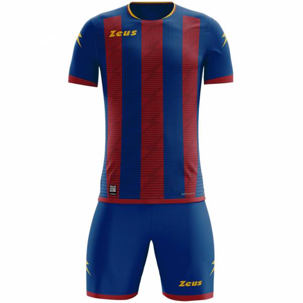 Zeus Icon Teamwear Set Jersey with Shorts royal blue dark red