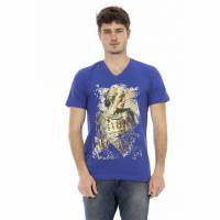 TRUSSARDI Action Men Conqueror V-neck T-shirt Blue 2AT108006