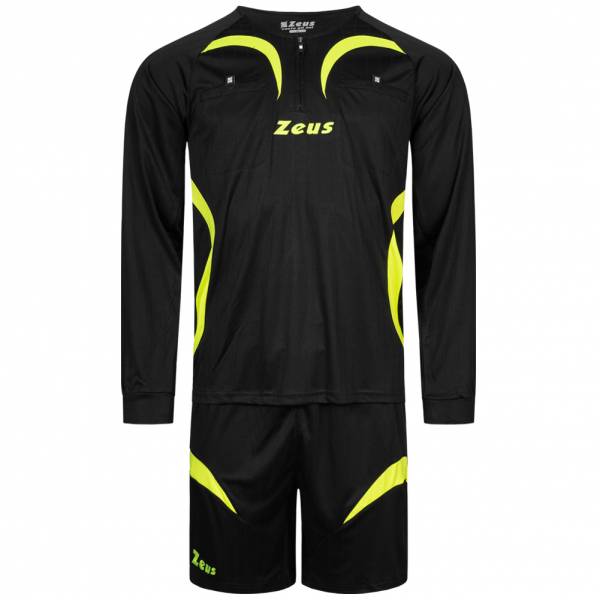 Zeus Men Referee Kit Jersey and Shorts Black