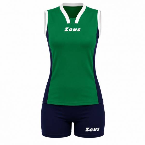 Zeus Kit Ioly Damen Trikot + Shorts verde/blu/bianco