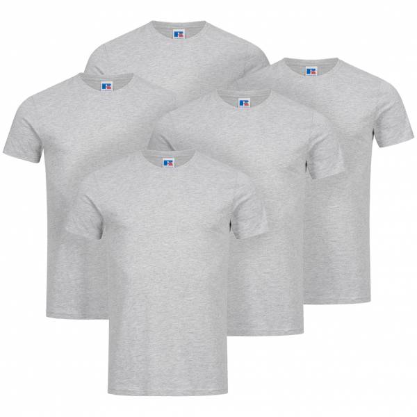 RUSSELL Slim Fit 5er-Pack Herren T-Shirt 0R155M0-Light-Oxford