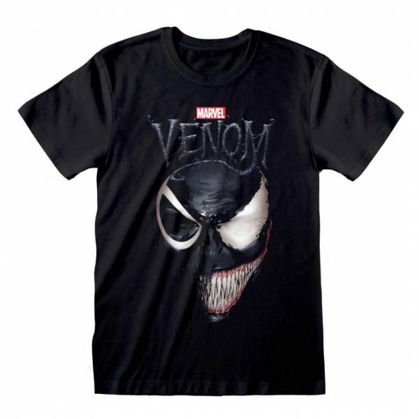 Marvel Comic Spider-Man - Venom Split Face Men T-shirt MSP03057TSB