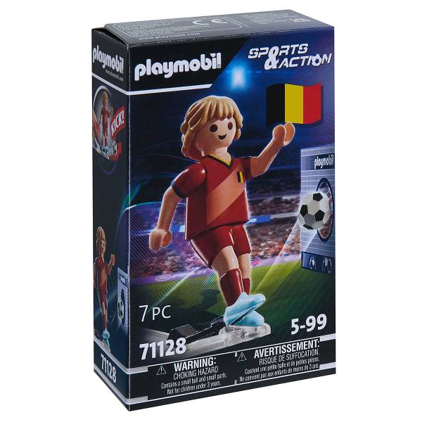 PLAYMOBIL® Belgien Fußballspieler mit Torwand 71128