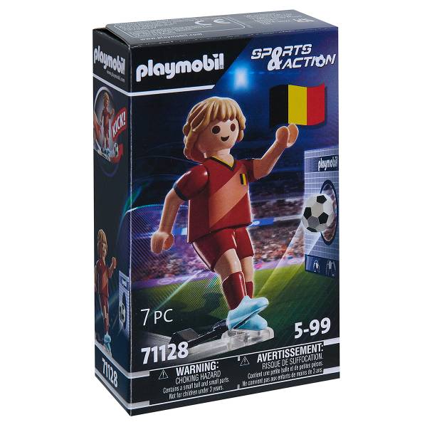 Image of PLAYMOBIL® Calciatore belga con porta a muro 71128