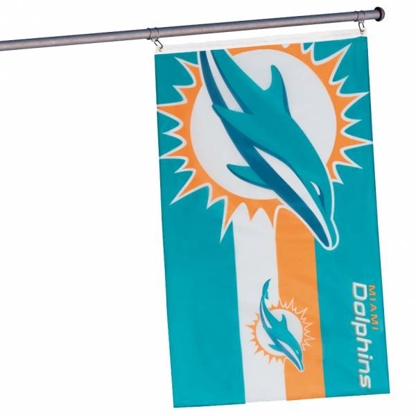Miami Dolphins NFL Pozioma flaga kibicowska 1,52 m x 0,92 m FLG53UNFHORMD