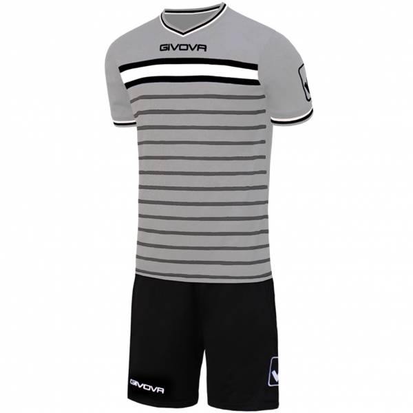 Givova football Set Jersey with short skill light gray / black
