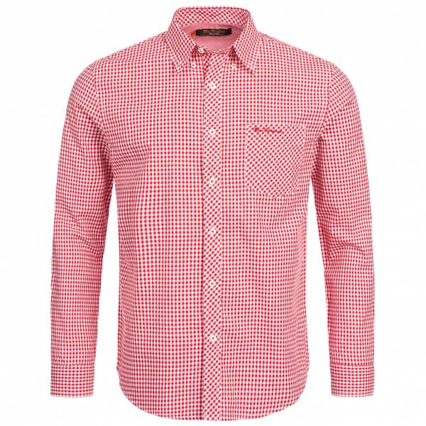 BEN SHERMAN Herren Langarm Hemd 0058303-550 Red
