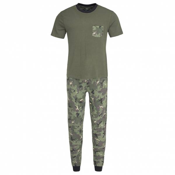 BRAVE SOUL Pyjama de camouflage à manches courtes MLWS-451SAMA Khaki