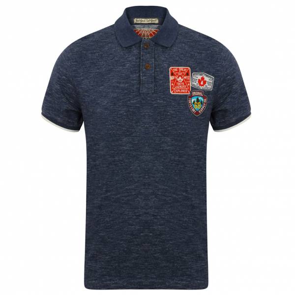 Tokyo Laundry Beauworth Herren Polo-Shirt 1X9936 Medieval Blue