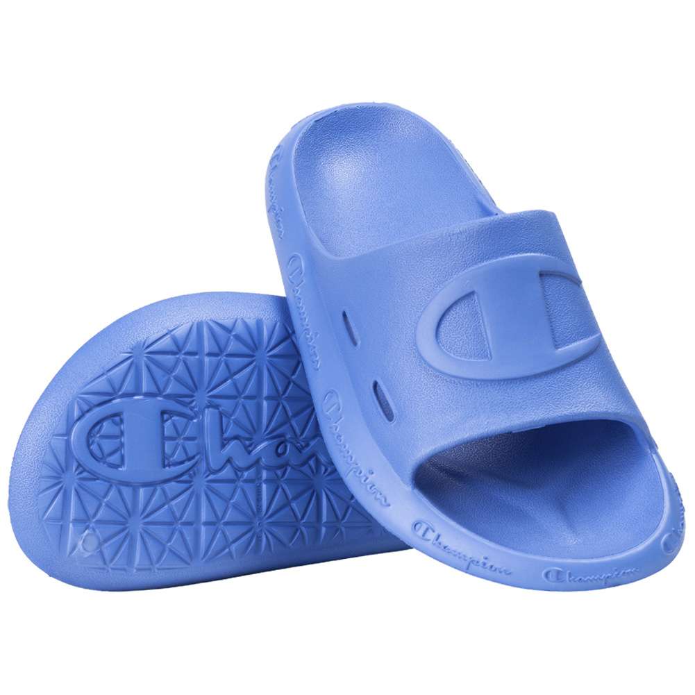 Ppsnabha Pink And White Champion Slides Ppsnabha Duralite Slippers