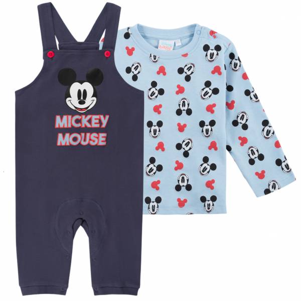 Mickey Mouse Disney Baby Set Latzhose mit Langarmshirt MIC-3-3048