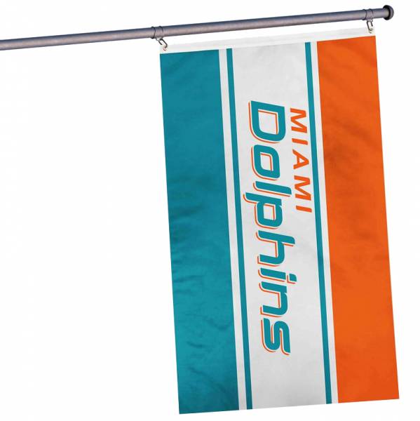 Dolphins de Miami NFL Drapeau horizontal pour supporters FLGNFHRZTLMD