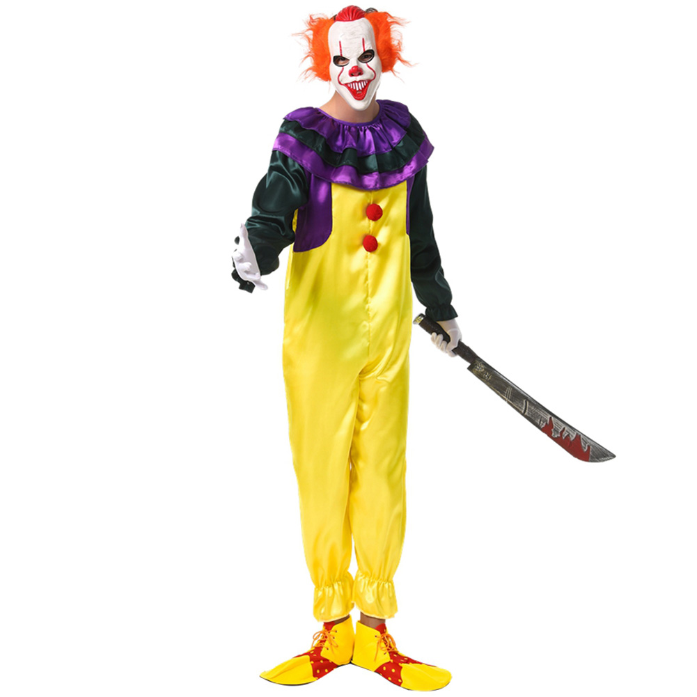 Rubies Costume Da Pagliaccio Spaventoso Per Bambini 8-10 Anni, Con Macchie Di Sangue Finto, Perfetto Per Halloween