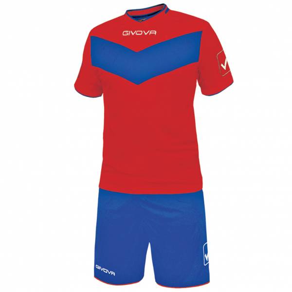 Maillot de foot Givova avec Short Vittoria rouge / bleu