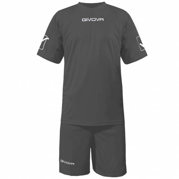 Givova Fußball Set Trikot mit Short Kit Givova grau