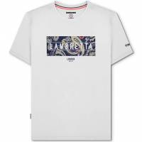 Lambretta Paisley Box Hommes T-shirt SS1015-BLANC