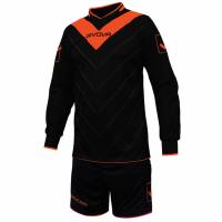 Givova Set da calcio Maglia da portiere con kit corto Sanchez nero / arancione neon