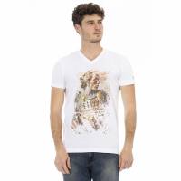 TRUSSARDI Action Men Conqueror V-neck T-shirt White 2AT108001