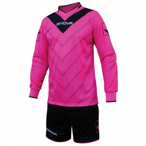 Givova Ensemble de foot Maillot de gardien de but avec kit court Sanchez magenta / noir