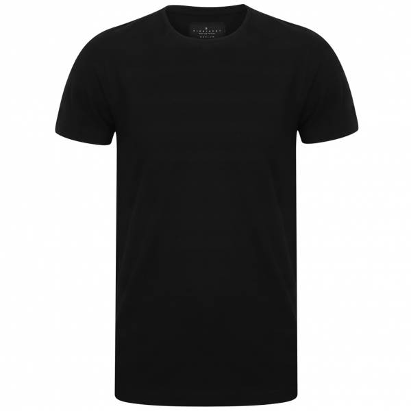 DNM Dissident Leake Herren gestreiftes T-Shirt 1C10436 Black