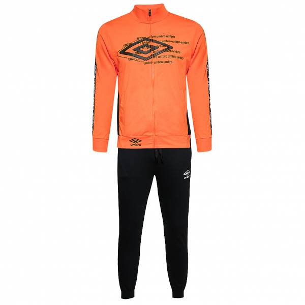 Umbro Premium Hommes Survêtement UOS30091S-Orange-Noir