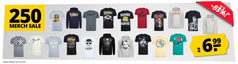 Lizenz Merch Sale ab 6,99 €