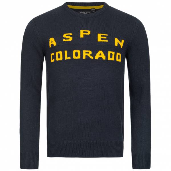 BRAVE SOUL Aspen Colorado Uomo Maglione MK-248SKIASPEN NAVY