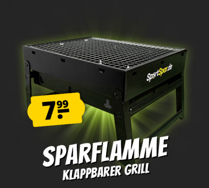 SportSpar.de "SparFlamme" klappbarer Grill