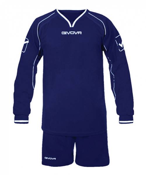 Givova Football Set Long-sleeved Jersey with Shorts Leader navy