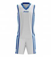 Zeus Kit Bozo Camiseta de baloncesto + Pantalones cortos 2 piezas blancas/royal blue