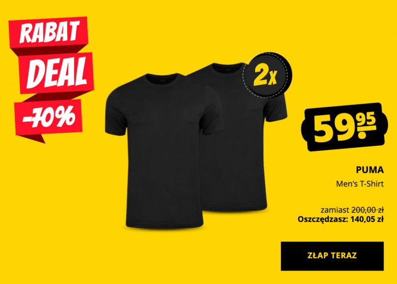 PUMA Men's T-Shirt tylko 59,95 zł!