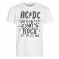 ACDC Salute Hombre Camiseta POMTS144WHT
