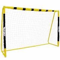 MUWO Grande cage de football en acier 3 x 2 m noir/jaune