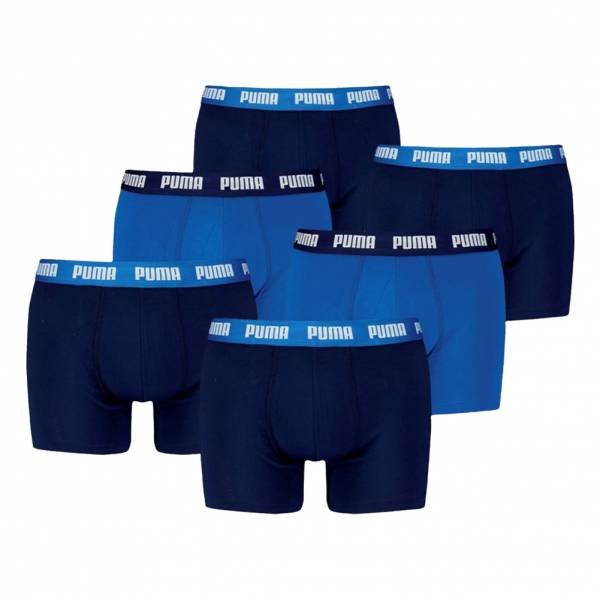 PUMA Boxer Hombre Calzoncillos bóxer Pack de 6 Azul verdadero 100003547-4109-030-6