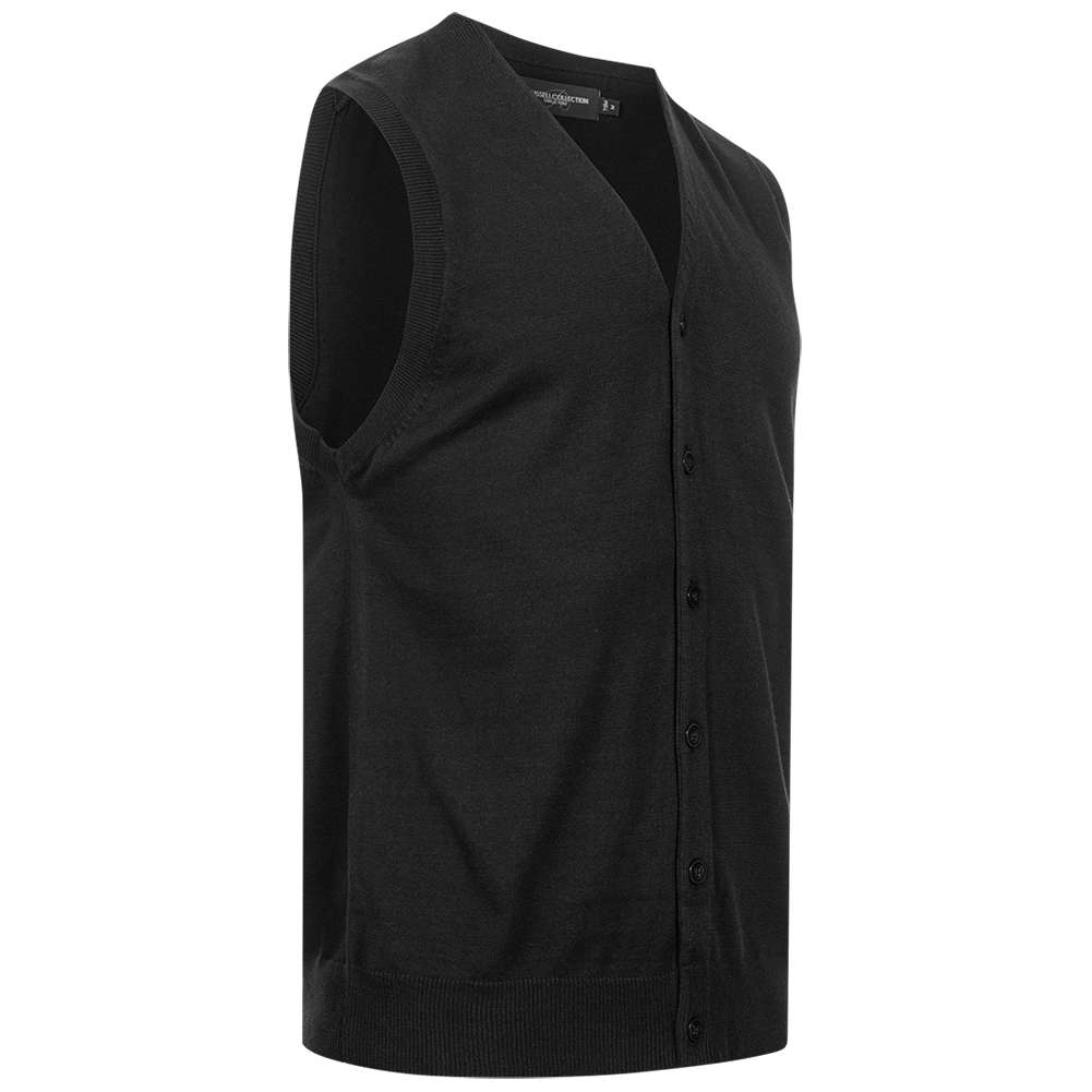 RUSSELL Men Cardigan Waistcoat 0R719M0-Black