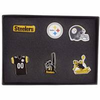 Pittsburgh Steelers NFL Metal Pin Badges Set of 6 BDNFL6SETPS