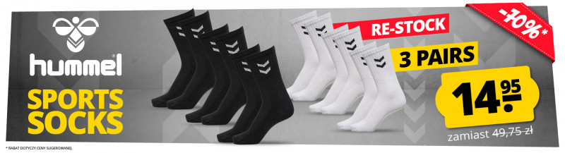 hummel sports socks tylko 14,95 Zł
