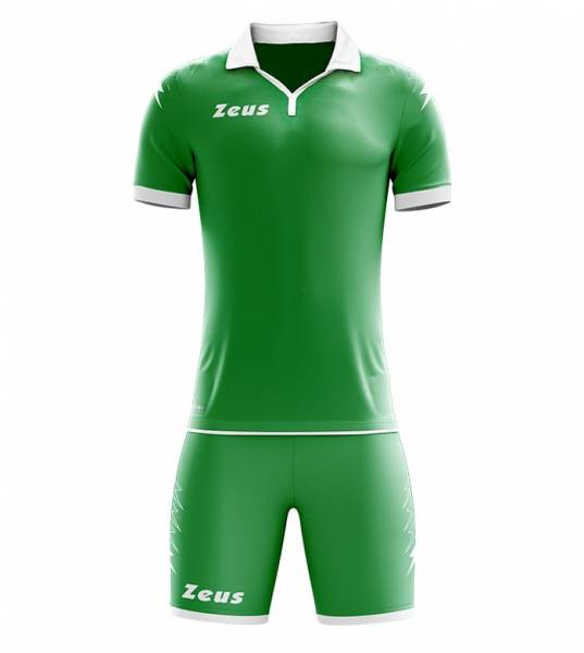 Zeus Kit Scorpion Trikot + Shorts Set verde/bianco