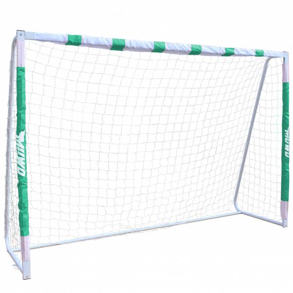 MUWO Grande cage de football en acier 3 x 2 m vert/blanc