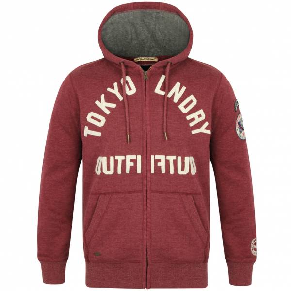 Tokyo Laundry Mount Chippewa Full Zip Herren Hoody 1E9597 Oxblood Marl