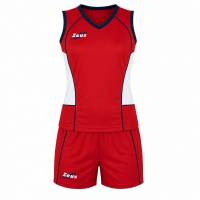 Zeus Kit Margo Damen Sport Trikot + Shorts rosso/bianco