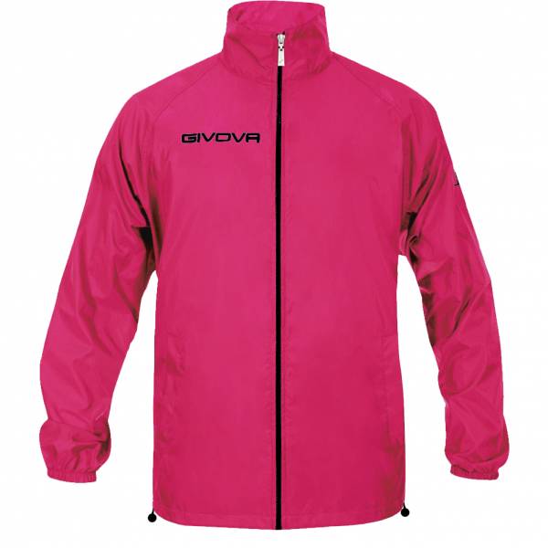 Givova Veste de pluie Rain Basico rose néon