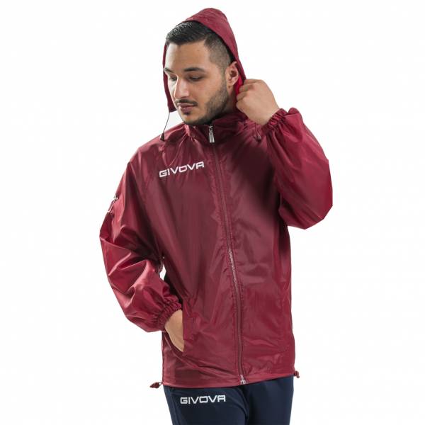 Givova Rain Jacket &quot;Rain Basico&quot; dark red